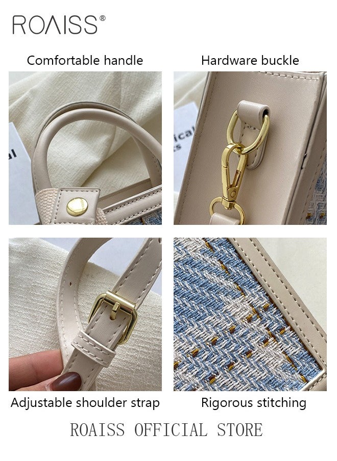roaiss - Women Woolen Mini Handbag Commuter Niche Crossbody Bag with Simple and Minimalist Design Chic Tote Bag for Everyday Use - Image 1