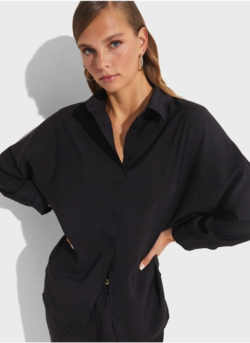 JUNE Button Down Shirt & Pants Set