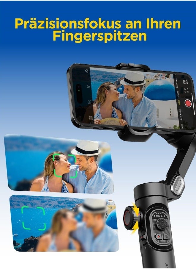 AOCHUAN - Phone Gimbal Stabiliser 3-Axis Smartphone Foldable Gimbal for iPhone Gimble with Focus Wheel TikTok YouTube Vlog Stabiliser for iPhone u0026 Android - Image 1