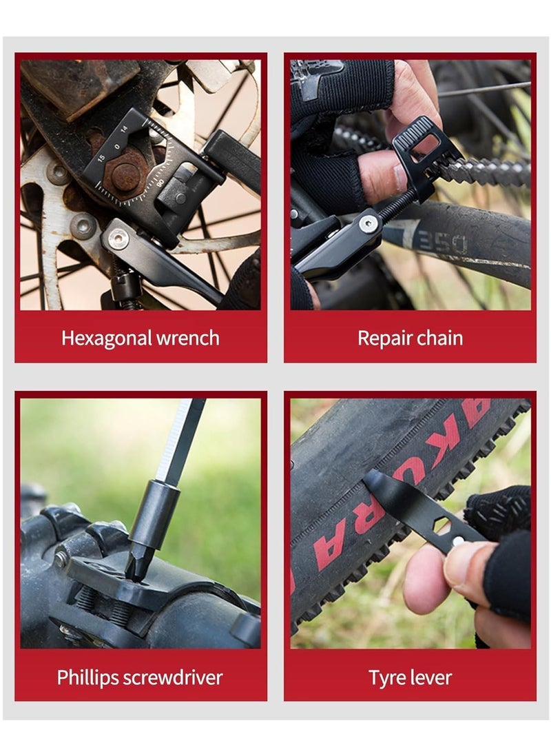 Fanski Bike Multi Tool, 38-in-1 Bicycle Repair Tool Kit with Chain Levers, Hex Wrenches, Spoke Wrench, Splitter Tool, Crank Puller, Portable Repair Accessories Set for Road & Mountain Cycling - Image 3