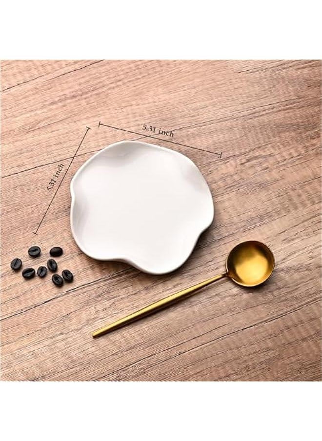 Generic - Spoon Rest for Stove Top, Ceramic Spoon Holder for Kitchen Counter, 5 Inch Spatula Rests for Kitchen Utensils, Cooking Housewarming Wedding (Elegant White) - Image 1
