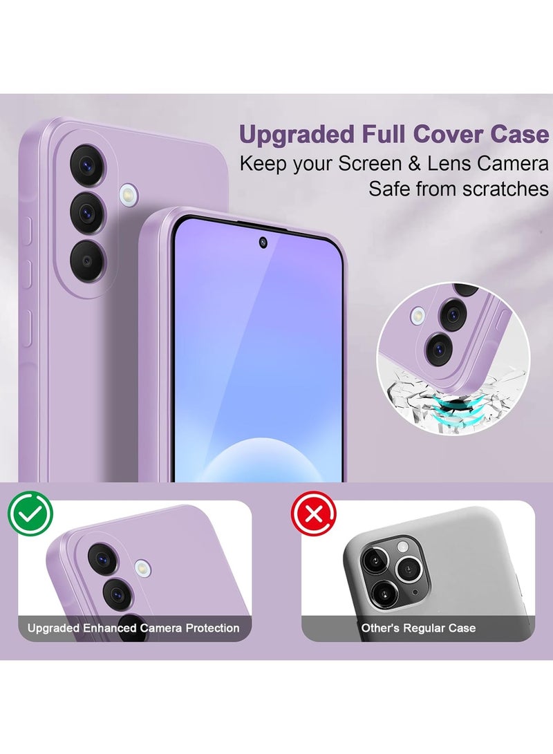 ICARLUS For Samsung Galaxy A37 5G Case Slim Liquid Silicone Protective Cover Purple - Image 5