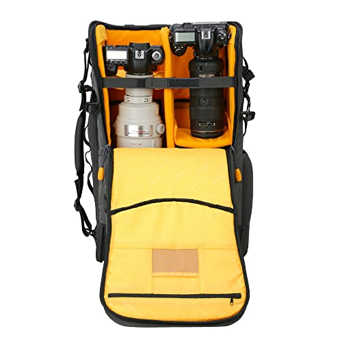 VANGUARD Alta Sky 68 Camera Backpack for pro DSLR/Mirrorless Camera with Grip Attached and 600mm/800mm lens - Image 5