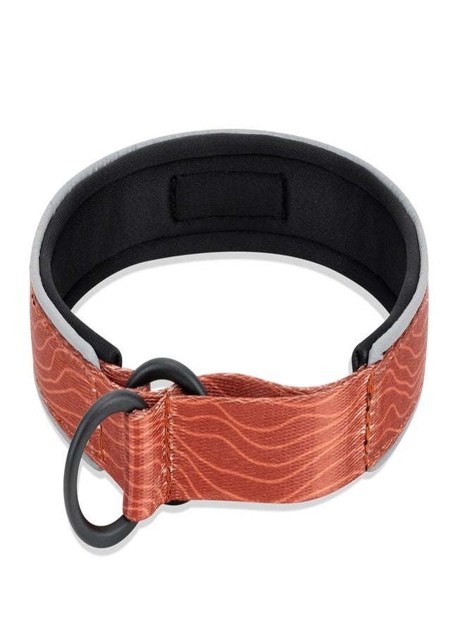 OllyDog طوق OllyDog Martingale العاكس المريح، طوق انزلاقي عاكس للجري الليلي، مبطن بنسيج النيوبرين الناعم، راحة إضافية للكلاب النشطة (صغير، بنقشة خشب الطين) - Image 3