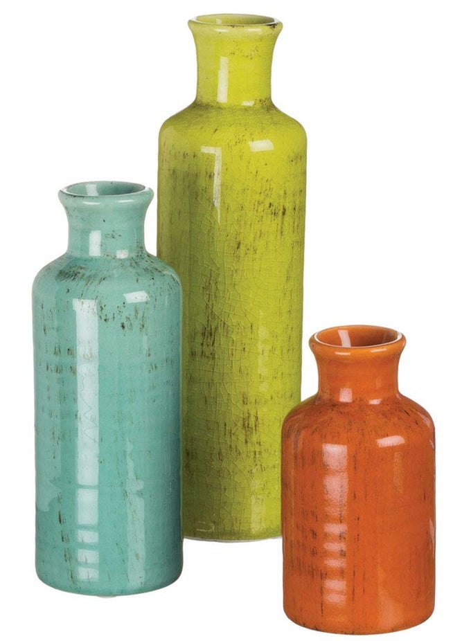 VASE SET FARMHOUSE DECOR VASES FOR YOUR KITCHEN BEDROOM OFFICE LIVING ROOM BATHROOM MANTLE SHELF HOME DECOR CENTERPIECE TABLE DECORATIONS CM2334