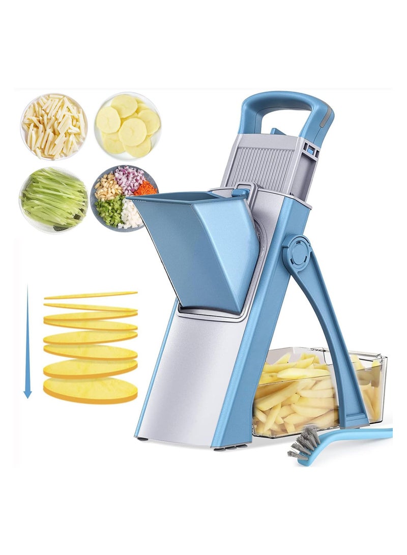 Vegetable Chopper, Safe Mandoline Slicer With Adjustable Thickness,Onion Chopper, Multifunctional Vegetable Cutter Slicer Dicer For Potato Tomato,Faster Kitchen Salad Chopper With Container  - Image 1