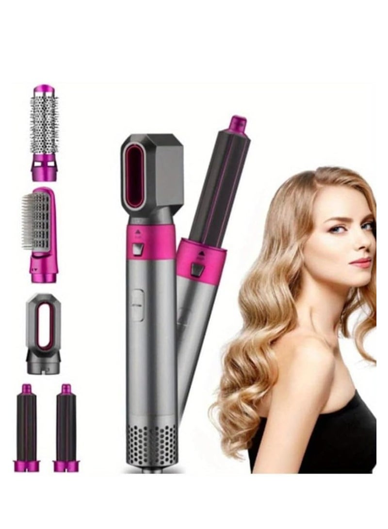 مكواة تجعيد 5 في 1، مجموعة عصا تجعيد مع فرشاة تجعيد و4 عصا تجعيد سيراميك قابلة للتبديل، تسخين فوري - Image 3