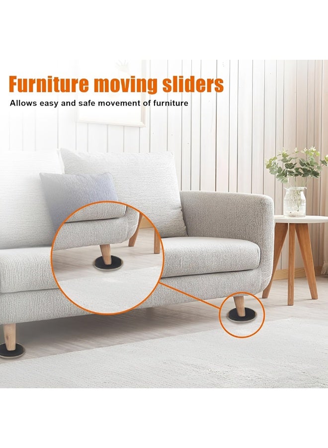 32 PCS Furniture Pads Set, Mixed Sizes 22/32/38/50 mm Chair Leg Protectors for Tables and Sofas, Protect Hardwood Floors, Tiles and Carpets, Anti Scratch & Noise Reduction, Easy Furniture Movement - Image 5