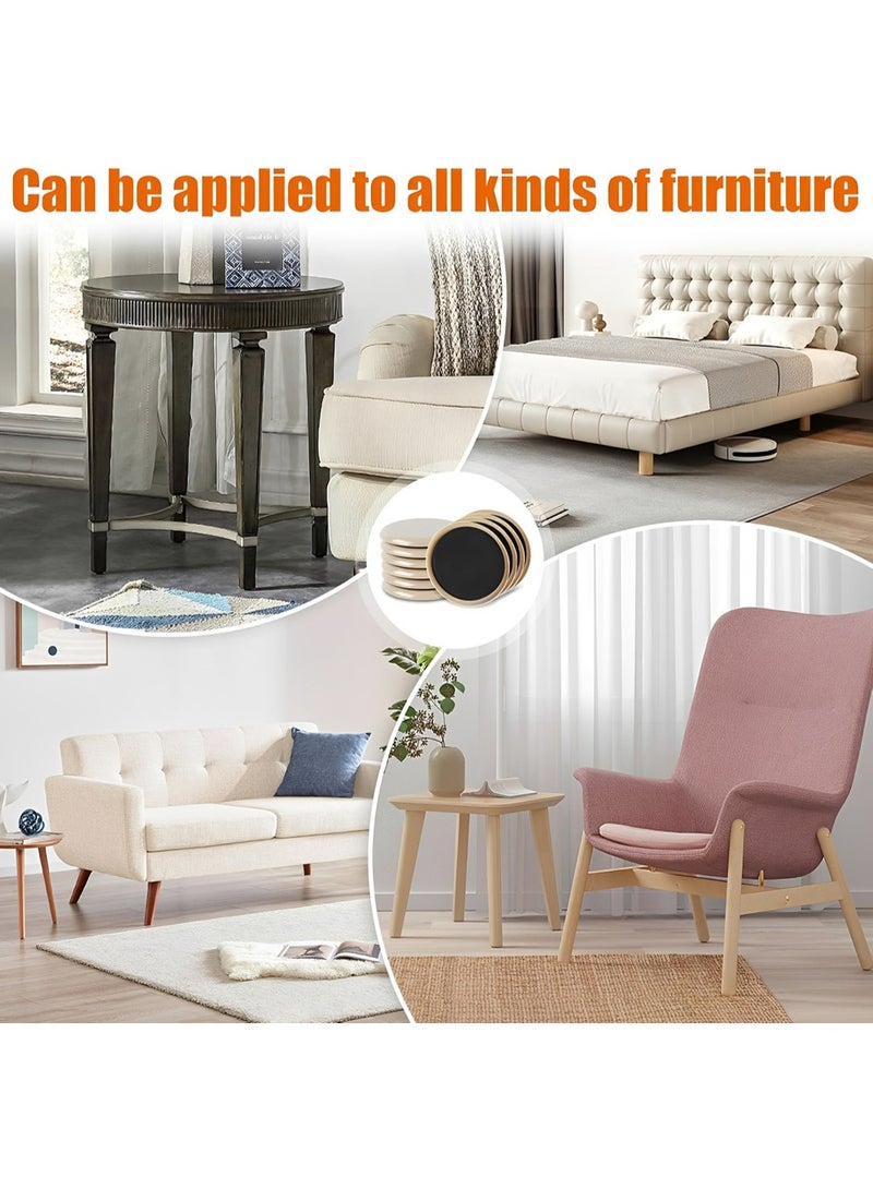 32 PCS Furniture Pads Set, Mixed Sizes 22/32/38/50 mm Chair Leg Protectors for Tables and Sofas, Protect Hardwood Floors, Tiles and Carpets, Anti Scratch & Noise Reduction, Easy Furniture Movement - Image 3