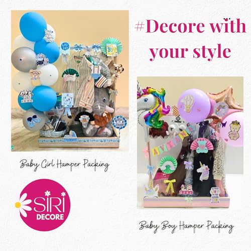 SIRI DECORE Baby Hamper Wooden Tray Basket For Baby Girl Gift Decoration Decorations Wooden Tray Gifting Tray - Image 3
