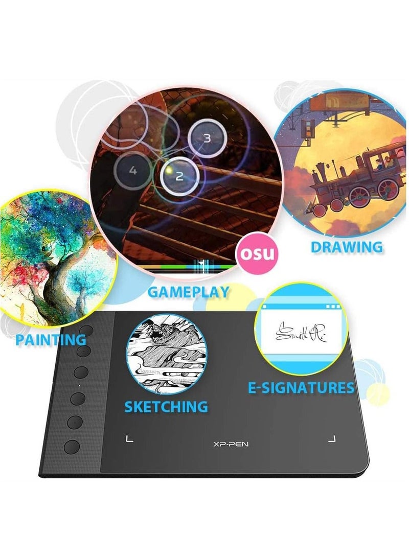 XP-PEN - G640S V2 Drawing Tablet Graphics Pen Tablet with Battery-Free Stylus 8192 Pressure 6x4 Inch Digital Tablet with 6 Customized Hot Keys for Chrome, Mac, Windows PC and Android - Image 1