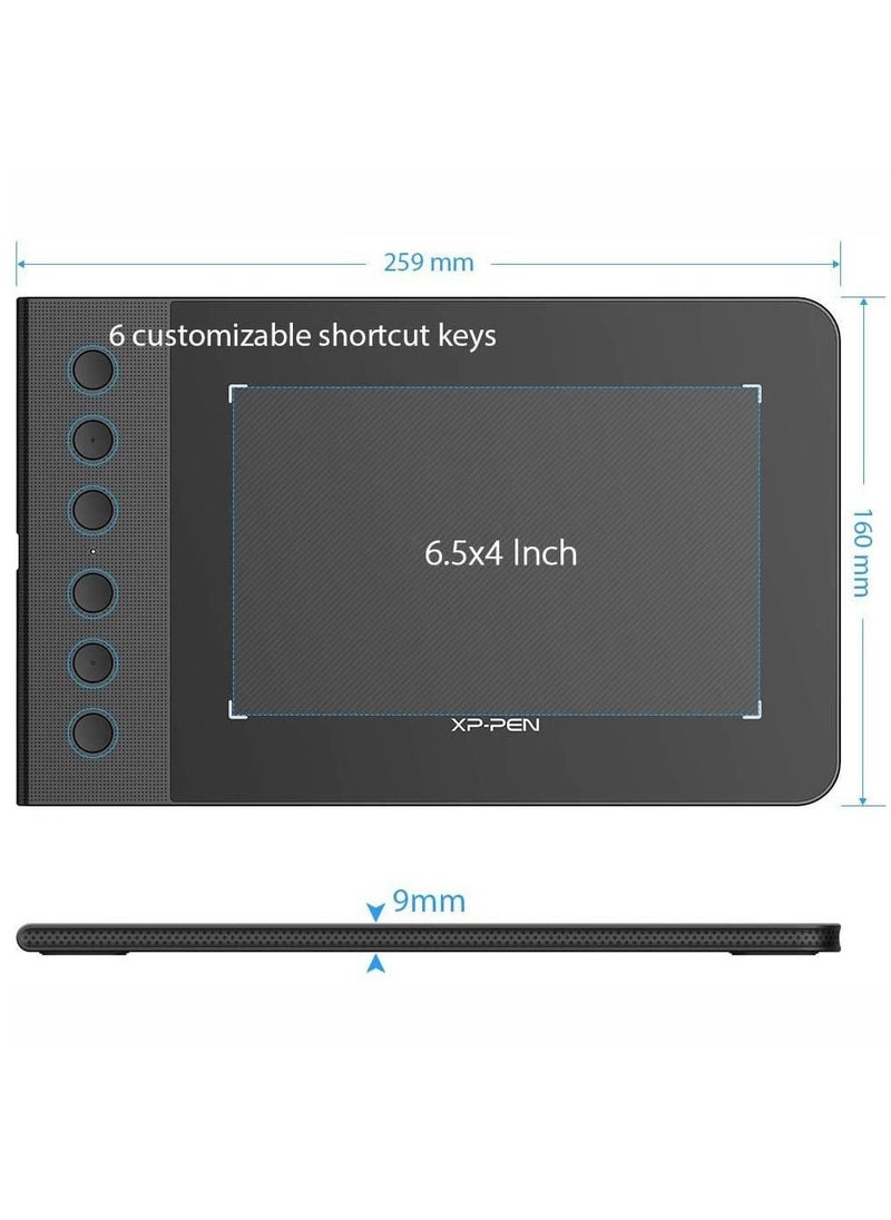 XP-PEN - G640S V2 Drawing Tablet Graphics Pen Tablet with Battery-Free Stylus 8192 Pressure 6x4 Inch Digital Tablet with 6 Customized Hot Keys for Chrome, Mac, Windows PC and Android - Image 1