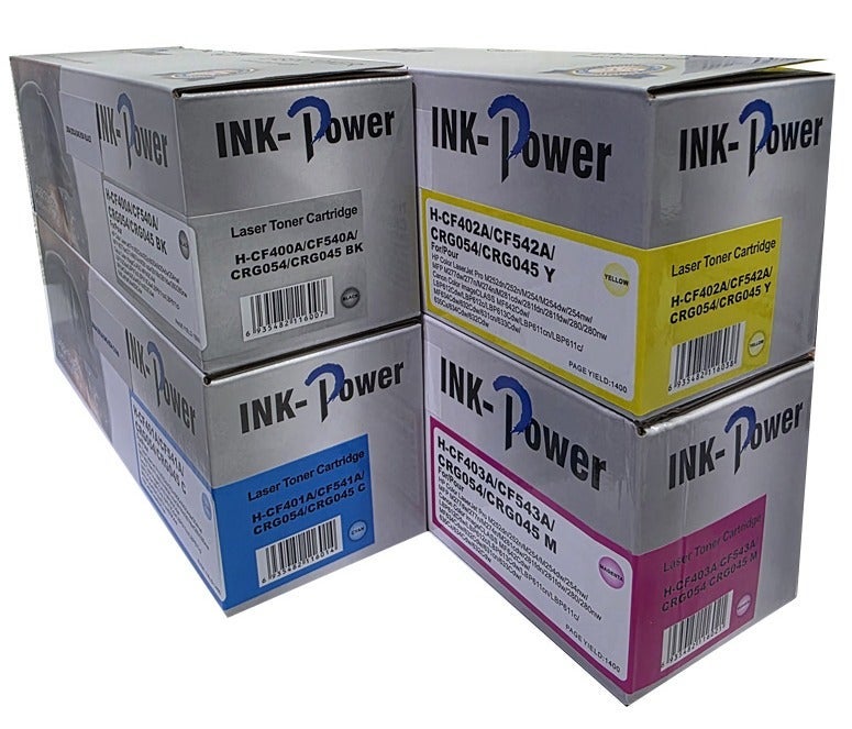اينك باور خراطيش حبر CRG-054 متوافقة مع طابعات Canon LBP621Cw LBP623Cdn LBP623Cdw iC MF641Cw MF643Cdw. - Image 1
