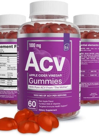Apple Cider Vinegar Gummies from The Mother - Naturally-Sourced, Vegan ACV with Folic Acid and Vitamin B6 & B12 60 Count - pzsku/Z5C91D95565A6B4777F23Z/45/_/1687907701/1bf7f2eb-4ead-42c4-9af4-f4334183d029