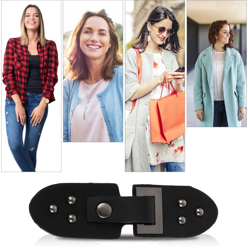 👕 حلقة إغلاق من جلد البوي للملابس تصميم بسيط للمعاطف والأشالة والفساتين - Image 5