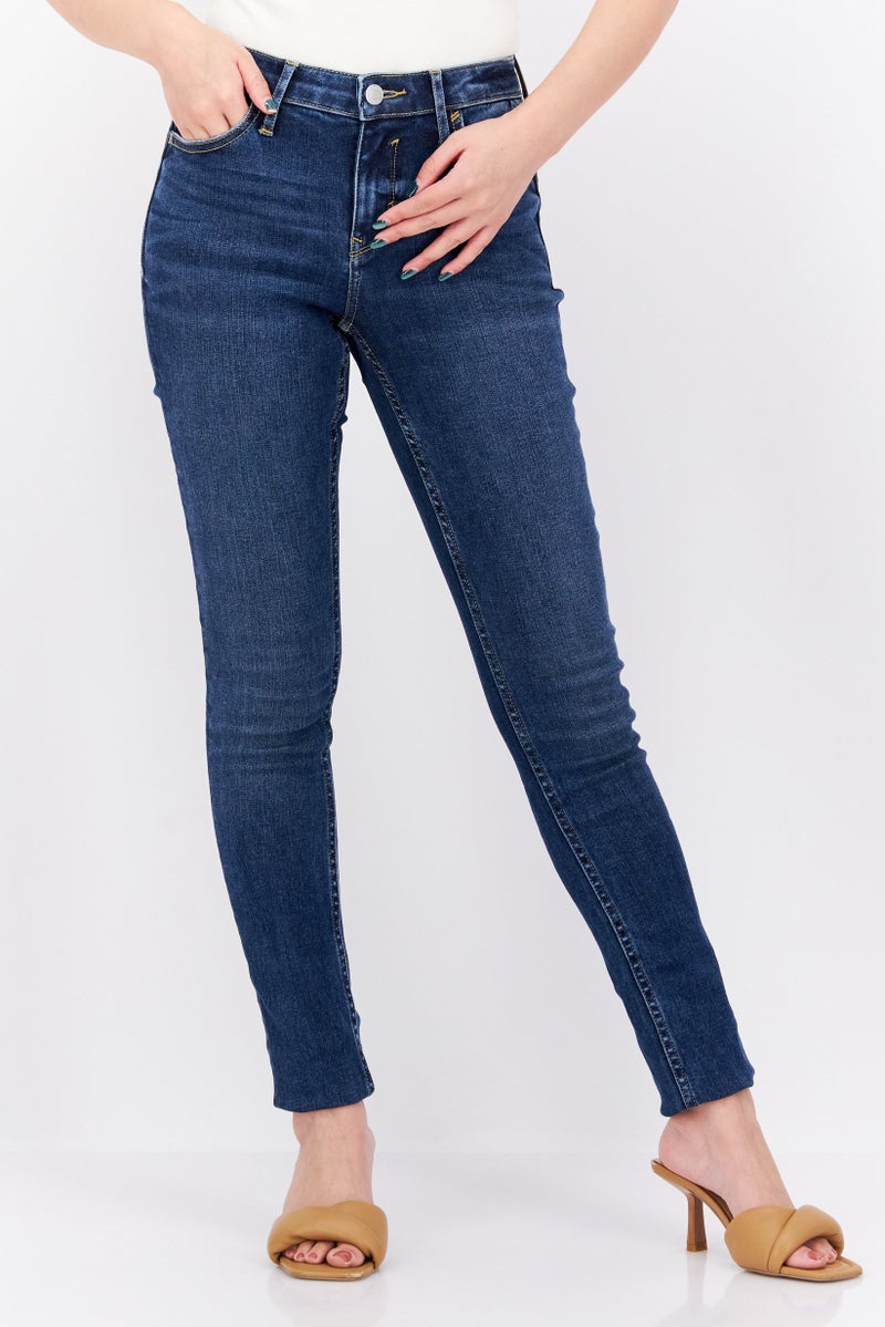 ESPRIT Women Skinny Fit Washed Stretchable Jeans, Navy - Image 1