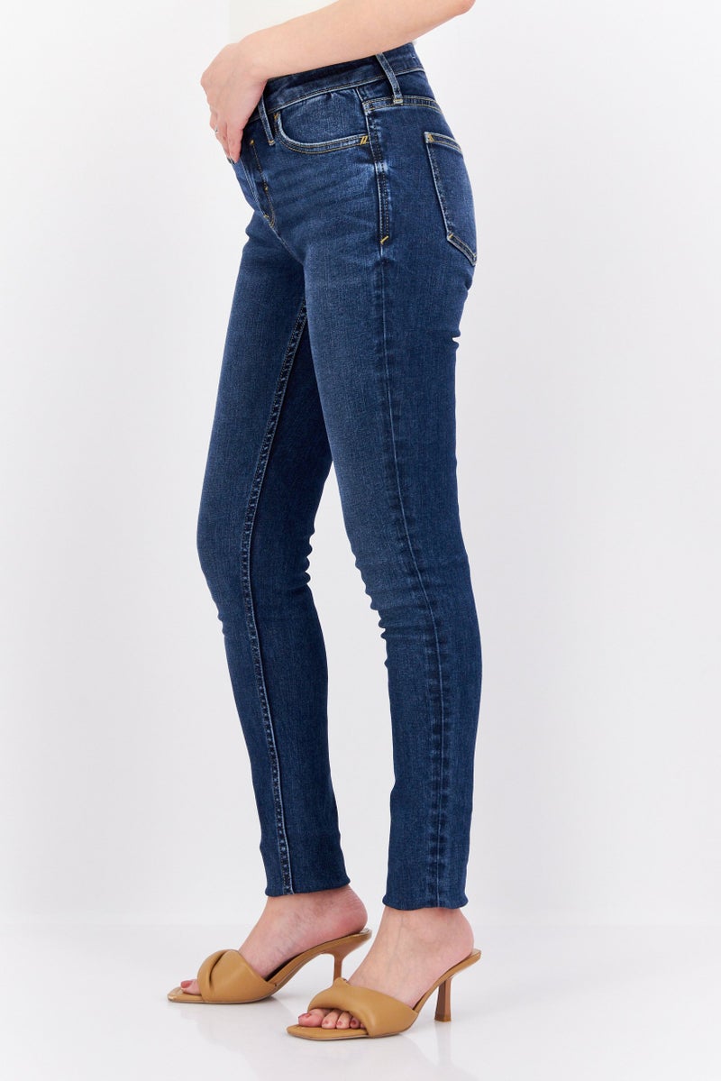 ESPRIT Women Skinny Fit Washed Stretchable Jeans, Navy - Image 4