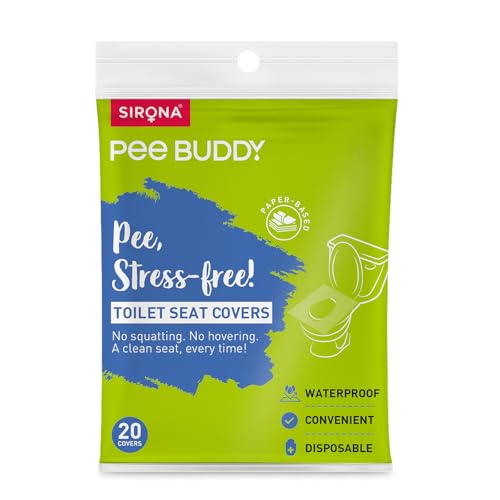 PEE BUDDY Disposable Toilet Seat Covers - 20 Sheets | No Direct Contact with Unhygienic Seats | Easy To Dispose | Nature Friendly | Must Have for Women and Men - Image 1