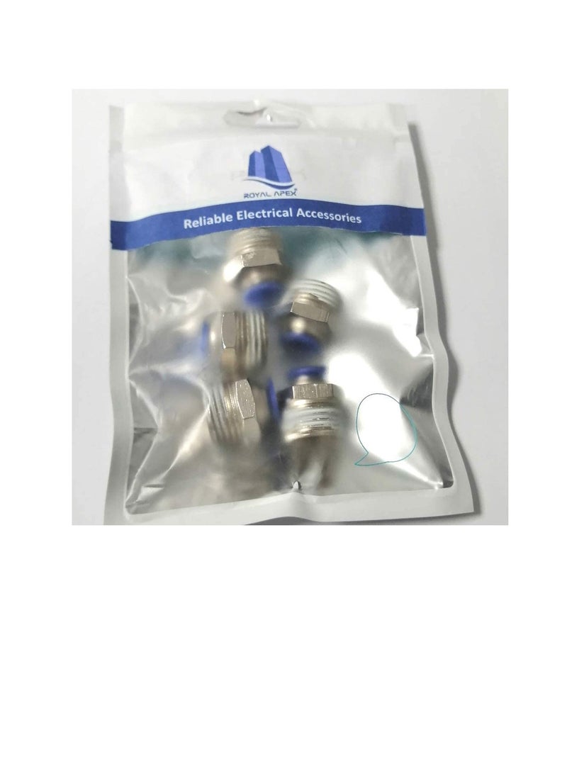 البولي يوريثين أنابيب ووصلات البولي يوريثين | دفع أنبوب هوائي لتوصيل التركيبات (مقبس ذكر - عبوة من 5 ، 8 مم × 1/4 بوصة) - Image 1