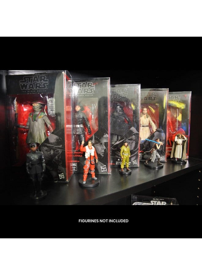 EVORETRO Action Figure Display Case Protector - 10 Pack - Compatible with Star Wars Black Series 6 Inch Figures - Thick, Clear PET Plastic Action Figure Display Case, Will Last for Years to Come - Image 2