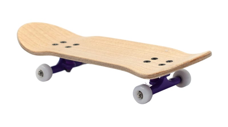 Teak Tuning 32mm Pro Fingerboard Heat Transfer Graphic Complete - Fully Assembled with Pro Level Parts - Pro Shaped Wood Deck (34x97mm), UltraSpin Wheels, Prodigy Trucks - Purple Yeti - Image 3