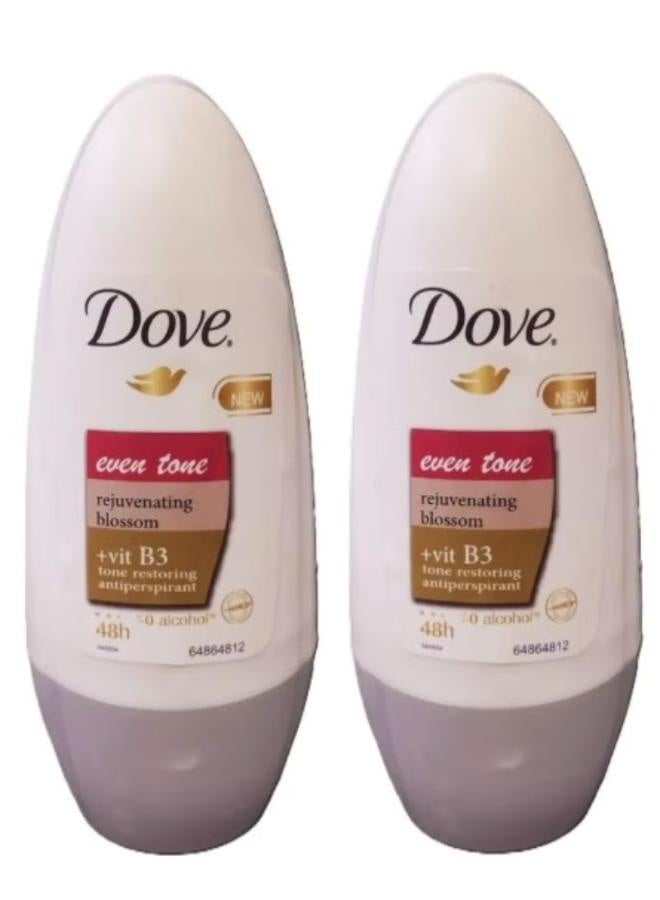 دوف عبوتين من مزيل عرق ببلية دوارة لتوحيد لون البشرة للنساء 50مل - Image 1