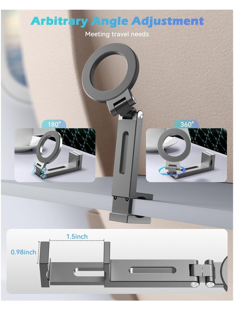 Excefore For Magsafe Airplane Phone Holder Travel Essentials, Flexible Rotation, Airplane Travel Essentials for 15/14/13/12/,Galaxy S24/23 - Image 3
