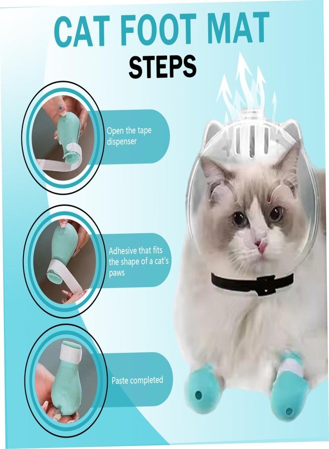 squishy 5PCS Cat Muzzle, White Cat Mask for Grooming and Nail Trimming, Soft Cat Face Cover with Adjustable Strap, Breathable Design for Comfort (Transparent+Green) - Image 4