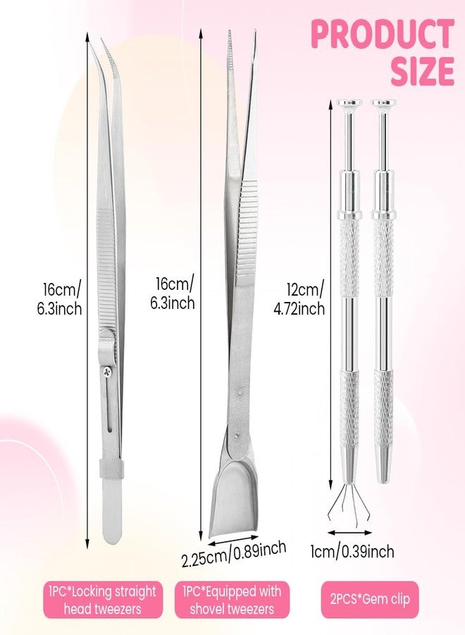 Kryslanix 4 PCS Sprinkles Tools for Cake Decorating,Sprinkle Pen Pearl Grabber with 4 Claws,Cake Tweezers Pearl Sprinkle Spoon with Shovel Head,for Cookie Cupcake Decorating Supplies - Image 2