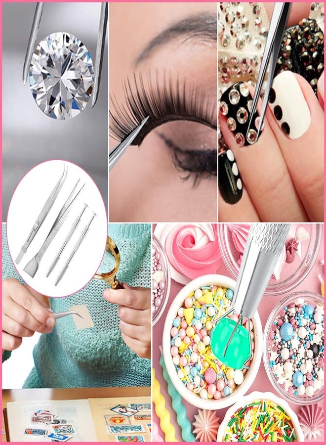 Kryslanix 4 PCS Sprinkles Tools for Cake Decorating,Sprinkle Pen Pearl Grabber with 4 Claws,Cake Tweezers Pearl Sprinkle Spoon with Shovel Head,for Cookie Cupcake Decorating Supplies - Image 5