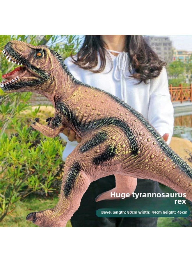 Large Soft Rubber Dinosaur Toy Simulation Plastic Animal Model Sound Early Education Bavaregre Children's Carpet Wholesale-Color:Medium Blue Triceratops 30cm-Specifications:Story Music Edition - Image 5