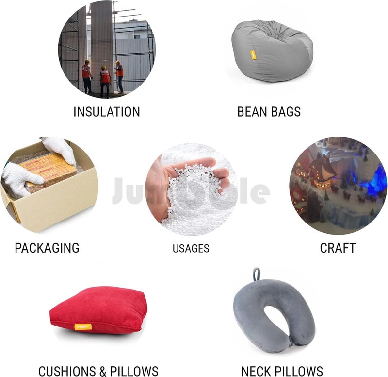 Jumbble Polystyrene Beads - 2kg Bean Bag Filling - Image 3