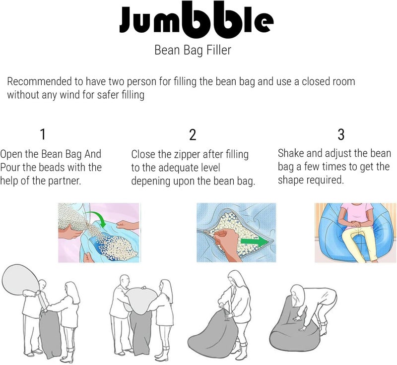 Jumbble Polystyrene Beads - 2kg Bean Bag Filling - Image 4