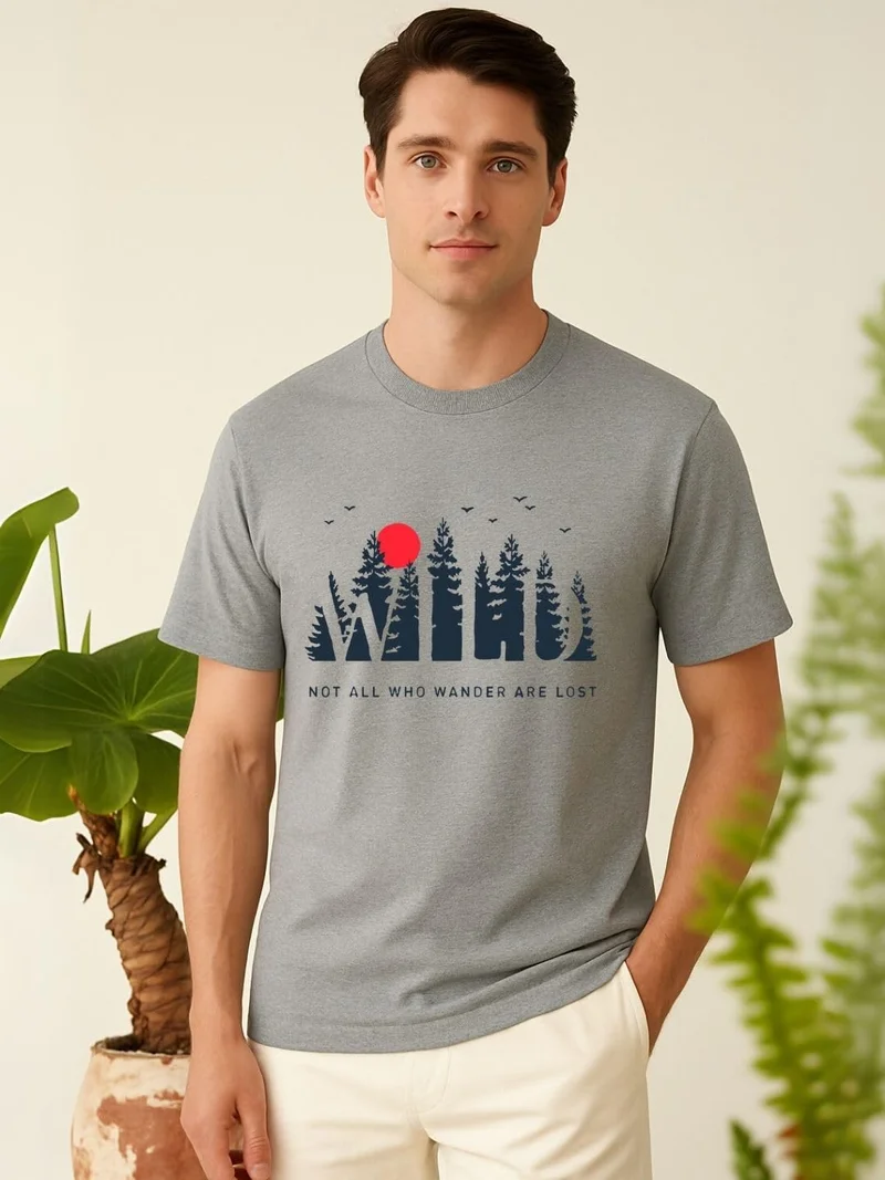 نوبيرو Men's Graphic Printed Cotton T-Shirts Pack of 3