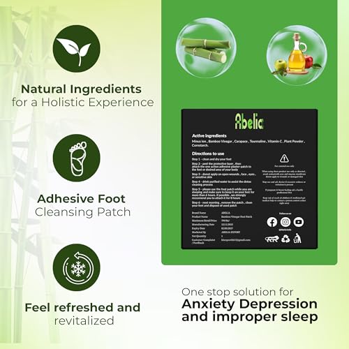 Abelia Premium Detox Foot patches Cleansing Toxin Remover Foot Pads Pain Relief Stress Relief Sleep Patch for Detoxification For Men And Women (Pack of 1) - Image 4