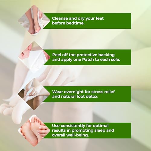 Abelia Premium Detox Foot patches Cleansing Toxin Remover Foot Pads Pain Relief Stress Relief Sleep Patch for Detoxification For Men And Women (Pack of 1) - Image 5