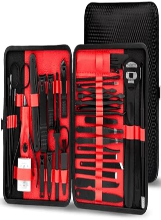 36 PCS Premium Manicure Set, Nail Clippers, Professional Grooming Gift Kit, Pedicure Kit, Stainless Steel Facial, Cuticle, Nail Care Tools with Luxurious Portable Travel Case, for Women & Men