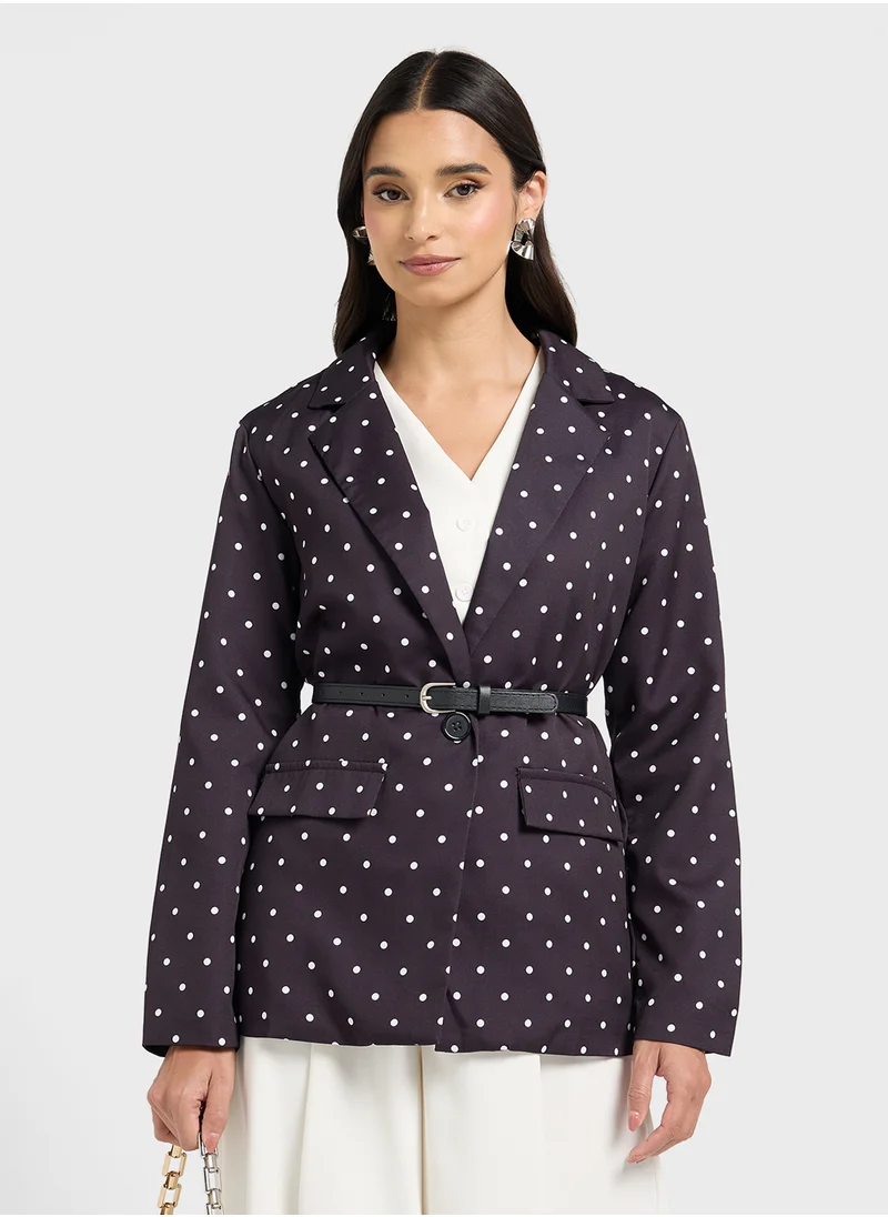 ايلا Polka Print Blazer