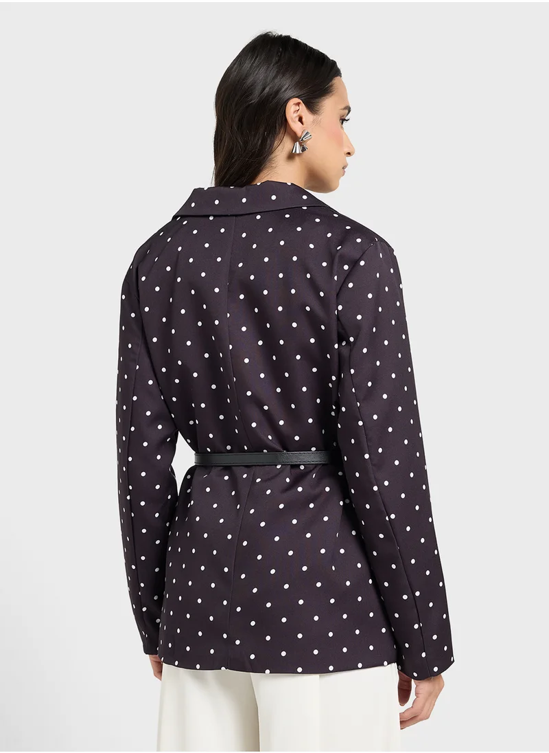 ELLA Polka Print Blazer