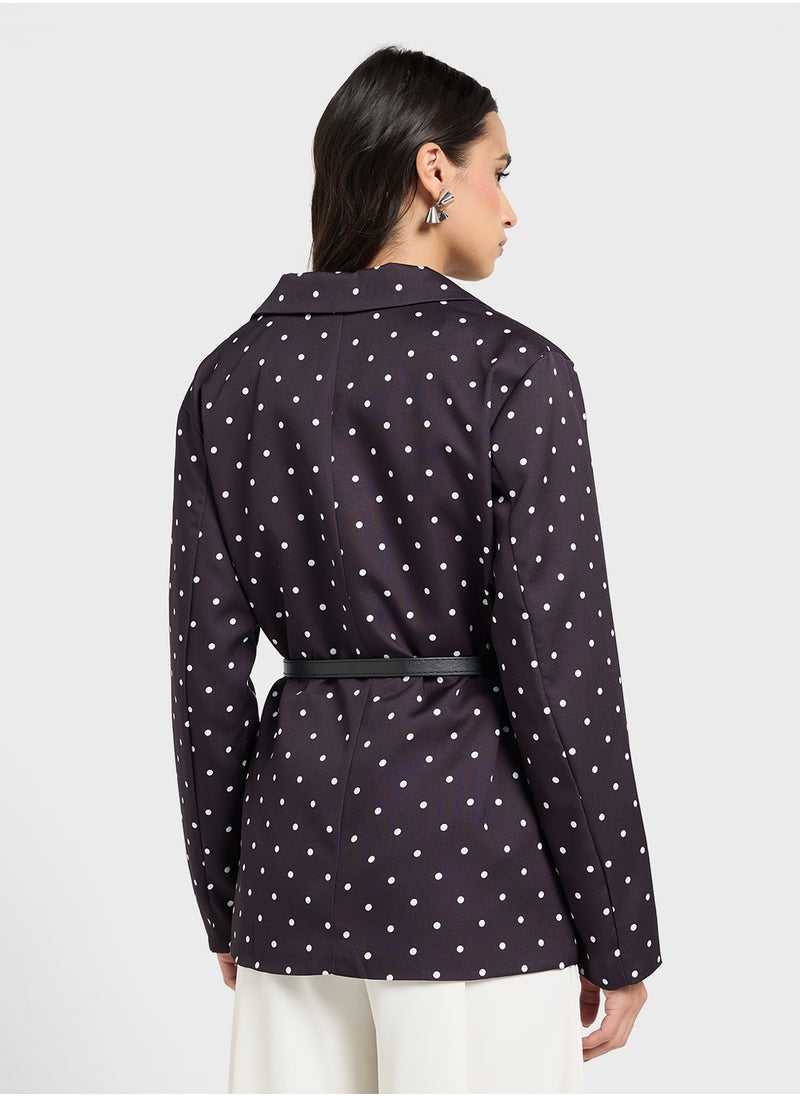 ELLA Polka Print Blazer  - Image 2