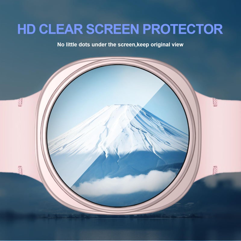 Cuteey 6+6 Pack for Samsung Galaxy Watch 8 Screen Protector Case 40mm, Hard PC Bumper Cover with Anti-Fog Tempered Glass Film for Galaxy Watch 8 Accessories Women - Image 4