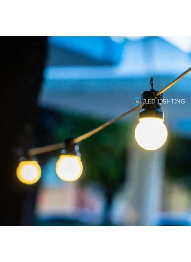 Cordova Waterproof Fairy Garden Warm LED Globe G50 Solar Festoon String Light with Bulb  - Image 2