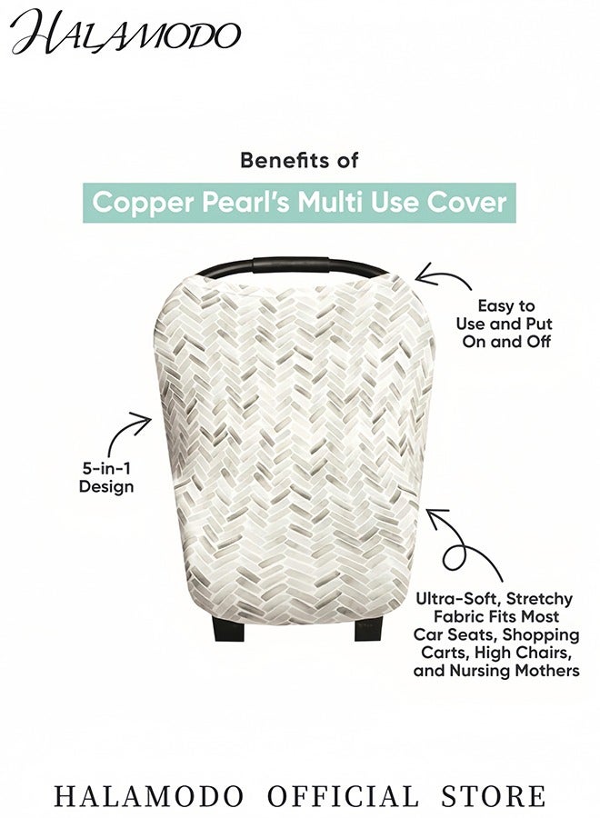 هالامودو غطاء رضاعة متعدد الوظائف مظلة عربة الأطفال للحماية من الشمس غطاء تنفسي للعناية بالأم والطفل غطاء حماية الخصوصية الآمن قابل للغسيل في الآلة - Image 2