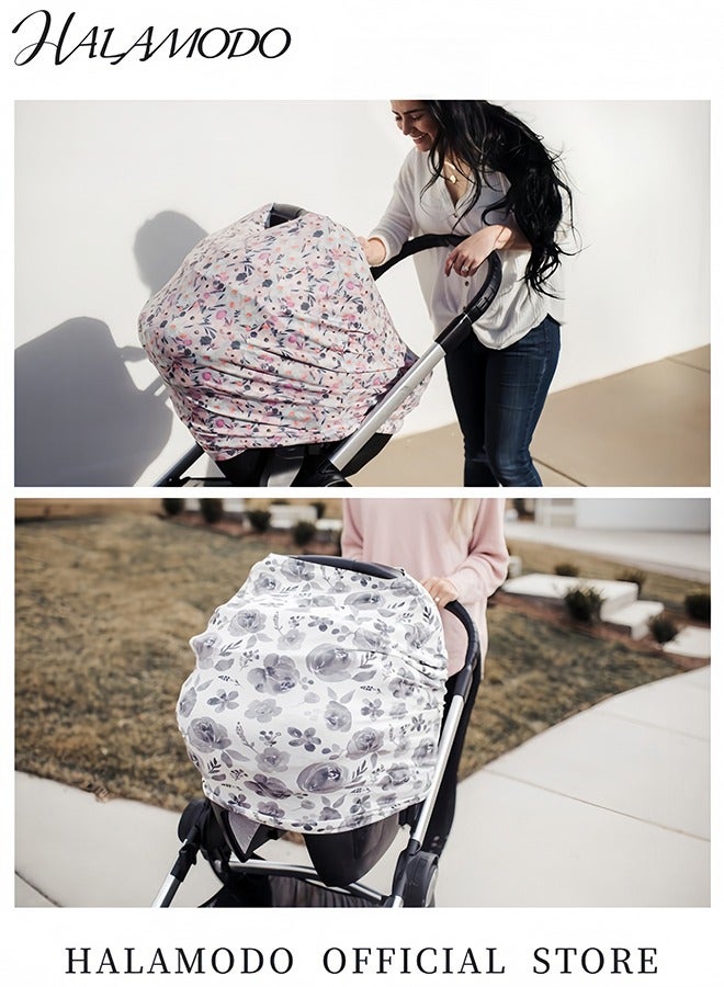 هالامودو غطاء رضاعة متعدد الوظائف مظلة عربة الأطفال للحماية من الشمس غطاء تنفسي للعناية بالأم والطفل غطاء حماية الخصوصية الآمن قابل للغسيل في الآلة - Image 5