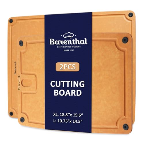 Barenthal Large Cutting Boards for Kitchen Dishwasher - 2PC Cutting Board Set Double-Sided with Non-Slip Feet and Juice Groove Composite Chopping Board for Kitchen Knife Friendly XL(18.8")+L(14.5") - Image 1