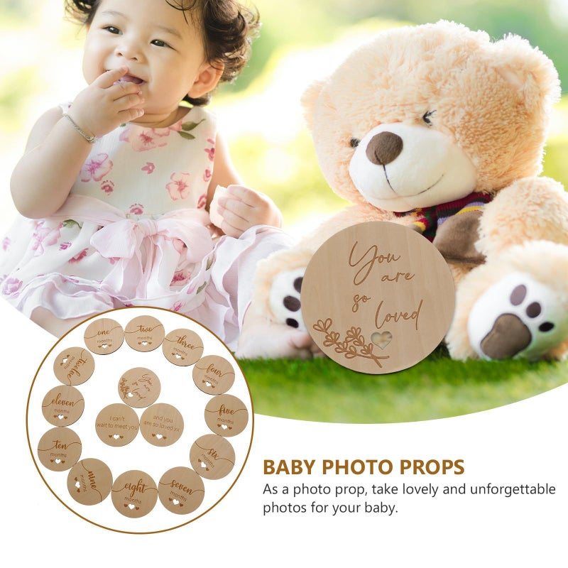 15 Pcs Wooden Milestone Cards Set For Baby Monthly Photos And Shower Props - Image 4