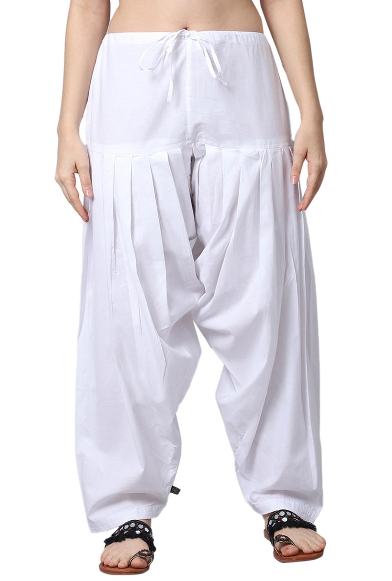 Pistaa's Pistaa Milky White full cotton patiala salwar - Image 1