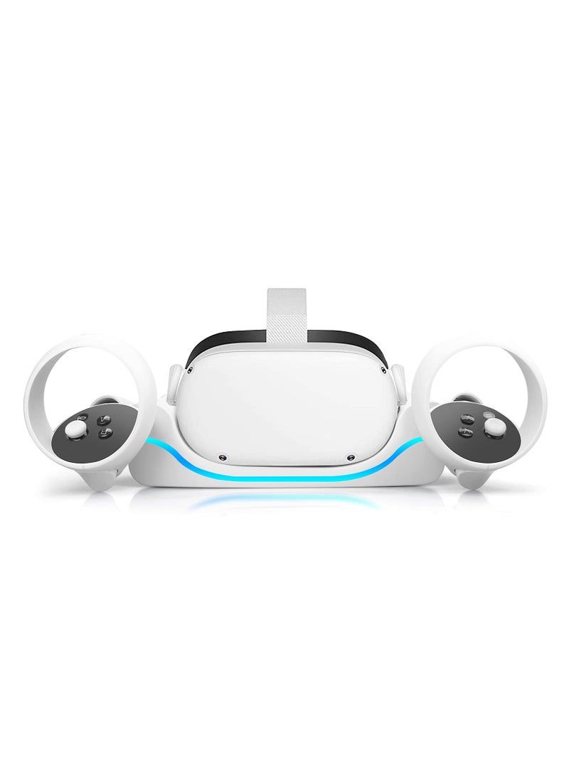 KASTWAVE - Charging Station for Oculus Quest 2 USB Charging Dock Stand for VR Headset High-Speed Charging Station Stand With Breathing Light for Quest 2 Handle Storage Dock - Image 1