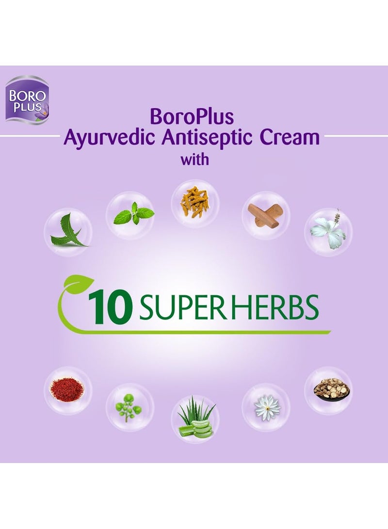 BOROPLUS Antiseptic Cream Provides 24Hrs Moisturisation Ayurvedic Cream For All Aeasons Hand Cream, Body Cream & Face Cream, Moisturises Dry Skin With Goodness Of Neem, Tulsi And Aloe Vera, 120Ml - Image 4