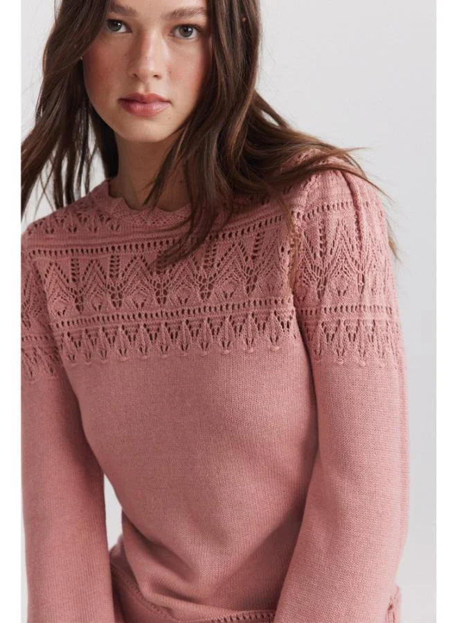 Springfield  Knit border print jumper for Women | Best Price UAE
